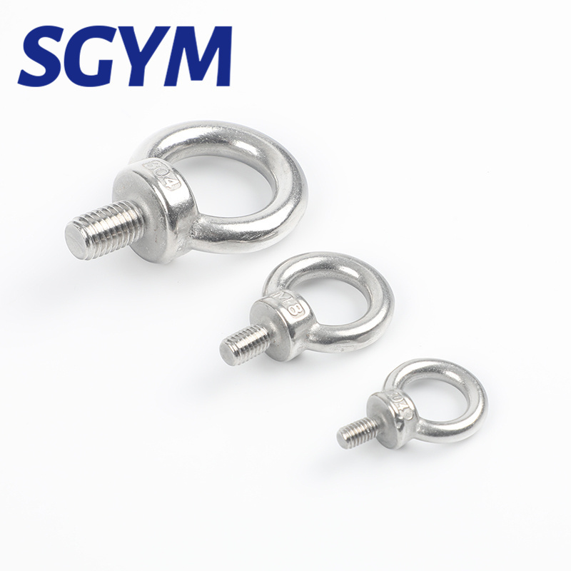 China Eye Lifting DIN580 M3 M4 M5 M6 M8 M10 M12 M16 M20 Stainless Steel Eye Bolt SS304 Round Shape Eyebolt