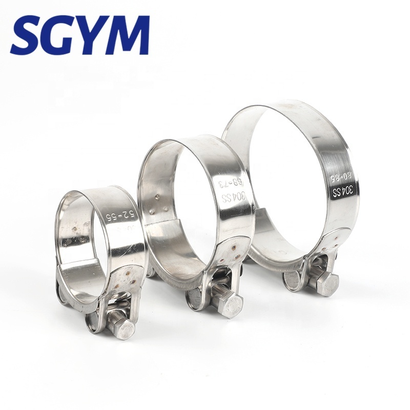 Wholesale Heavy Duty Hoseclamp Strong 304 Stainless Steel Pipe Tube Hose Clamp T-bolt Clamp Spring Hose Clip