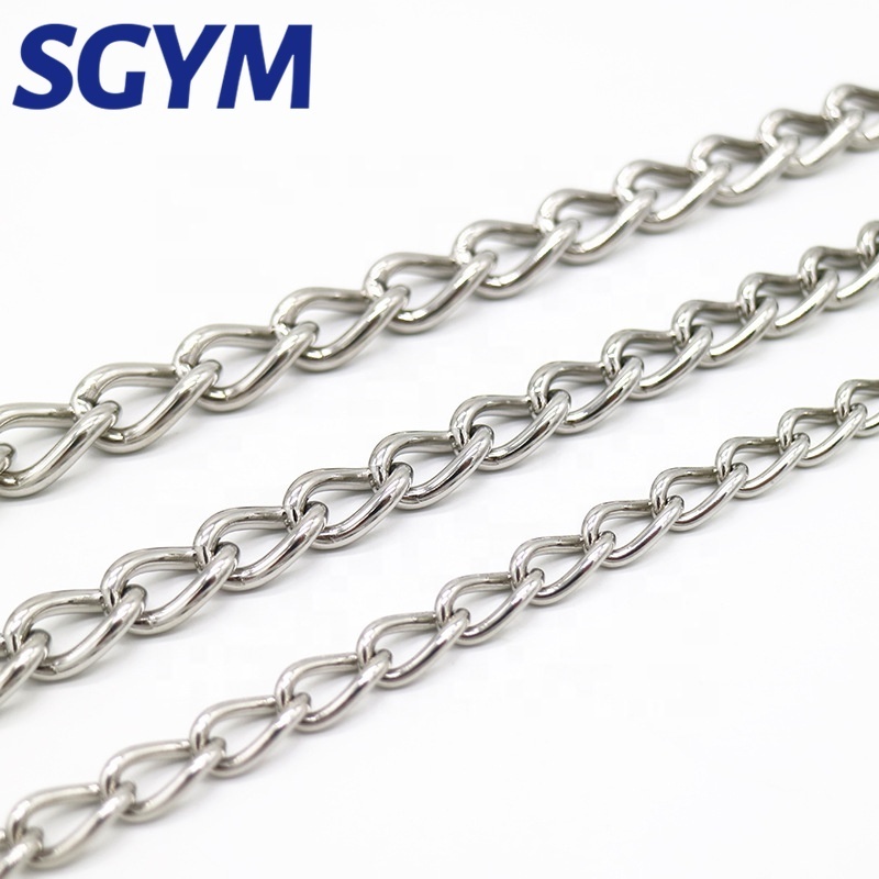 Heavy Duty Hanging Chair Chain 304 Stainless  steel short twisted Dog Link Load Link Lifting Chain