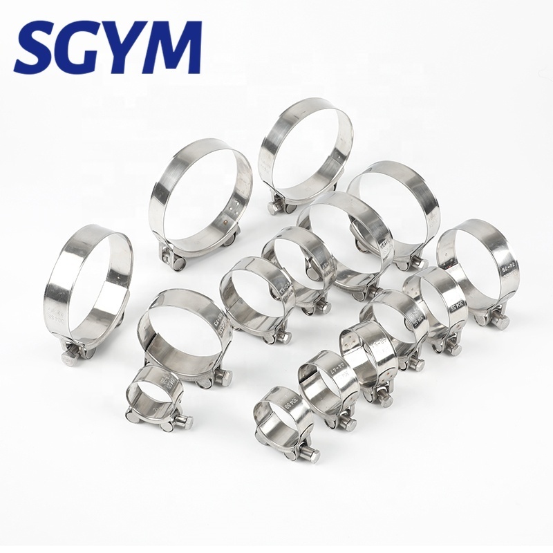 Wholesale Heavy Duty Hoseclamp Strong 304 Stainless Steel Pipe Tube Hose Clamp T-bolt Clamp Spring Hose Clip