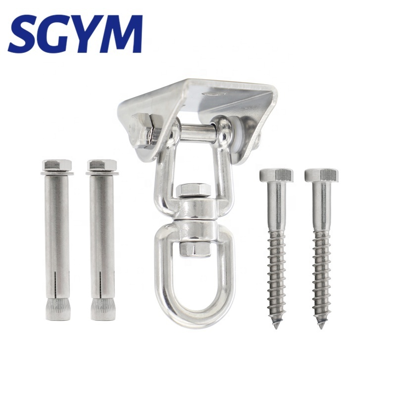 Heavy Duty Ceiling swing hanger hook 2 Wood screw 2 expansion screw Load bearing rotary hook For Factory Direct Sales