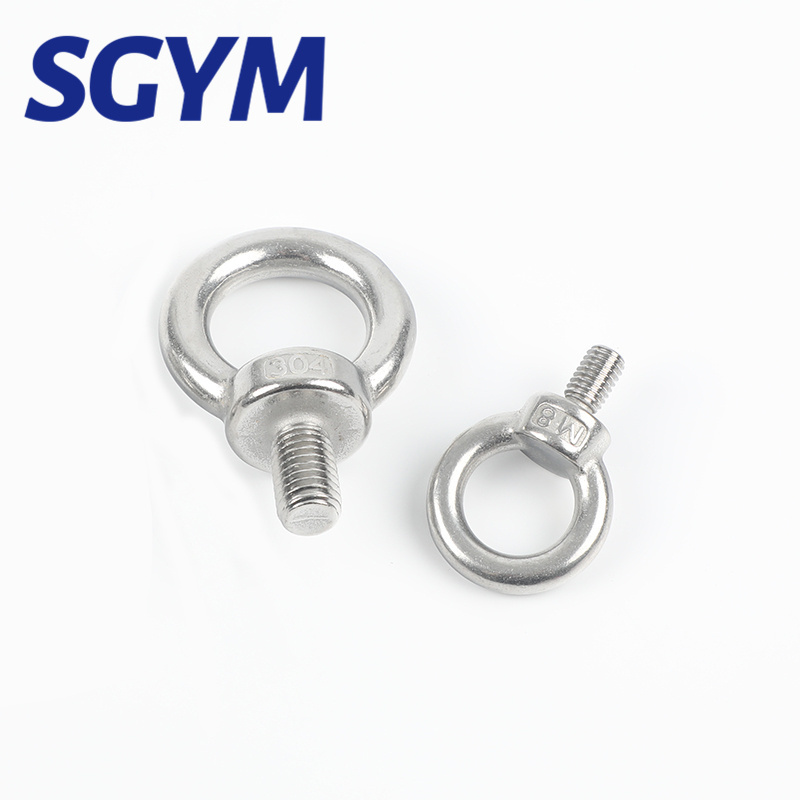 China Eye Lifting DIN580 M3 M4 M5 M6 M8 M10 M12 M16 M20 Stainless Steel Eye Bolt SS304 Round Shape Eyebolt