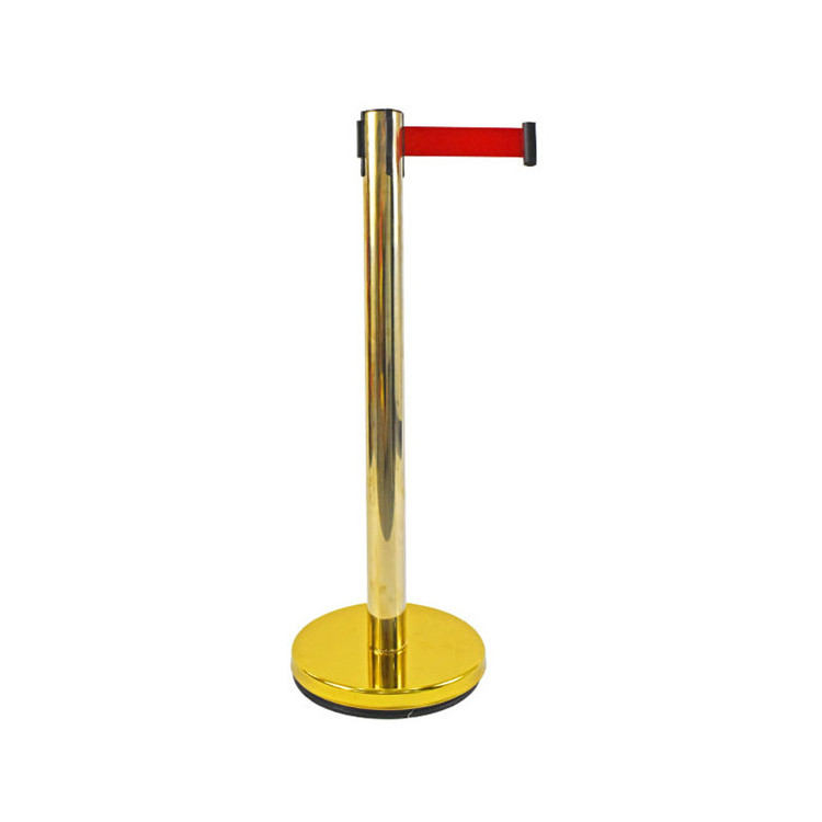 Hotel portable bank and public line up queue stainless steel isolation column up stand