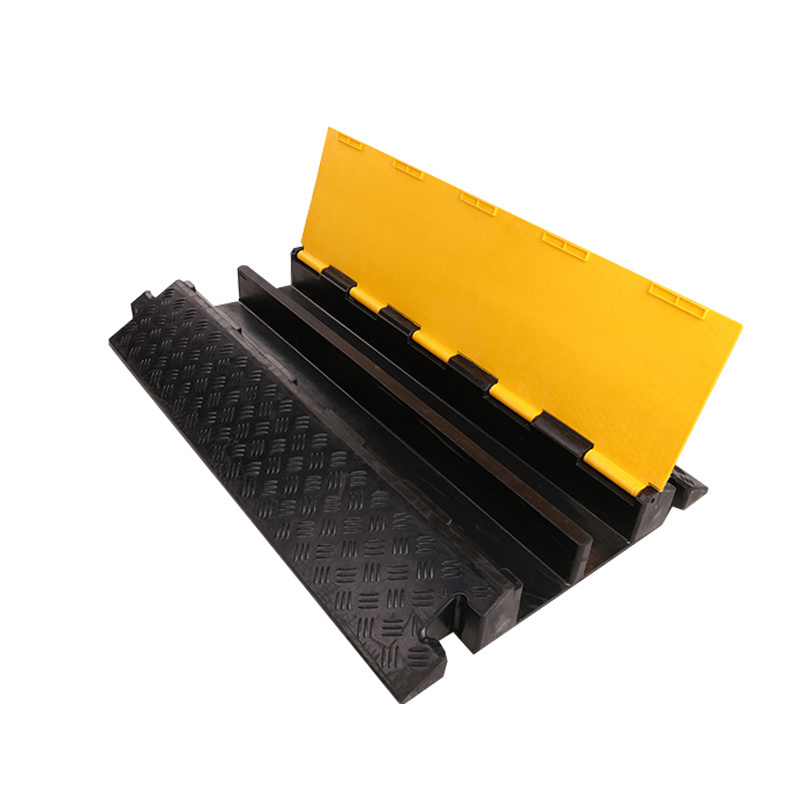 Hose Protector Ramps for Wire/Hose/Pipe Hider Driveway 1/2 Channel Rubber Cable Protector Ramp