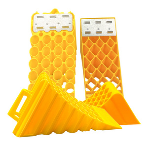 Yellow Plastic Car Parking Wheel Chocks Blocks  for Anti-slip use