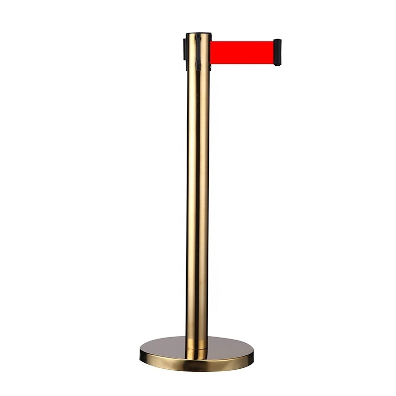 Wholesale High Quality Black Red Queue Line Divider Pole Barrier Crowd Control Retractable Belt Post Stanchions for Sale