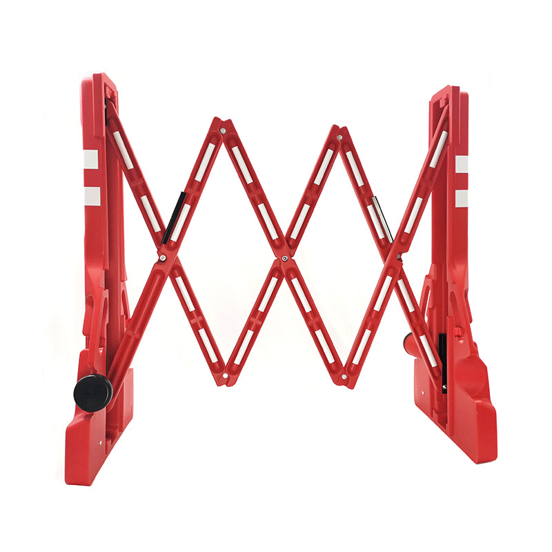 38 Inches High Driveway Fence Retractable Traffic Barricade Folding Scissor Gate for Outdoor Road Garage Construction (9 Feet)