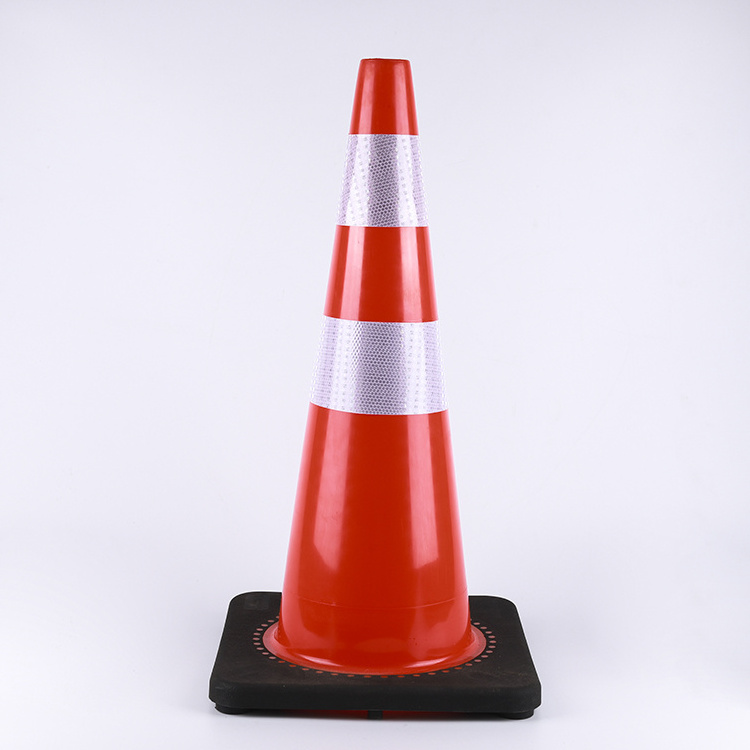 750mm  29.5 inches European Black Base  Road Safety PVC Traffic Cone