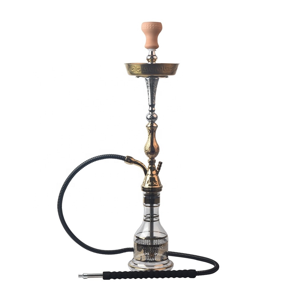 Gold Egyptian Hookah with Accessories Hookah Set Z-9020 Nargiles