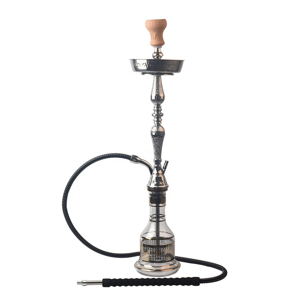 Egypt Hookah Accessories Factory Nargiles Steam Dubai Stainless Steel Shisha Hookah Sets Straight Type Vapruz  Z-9021