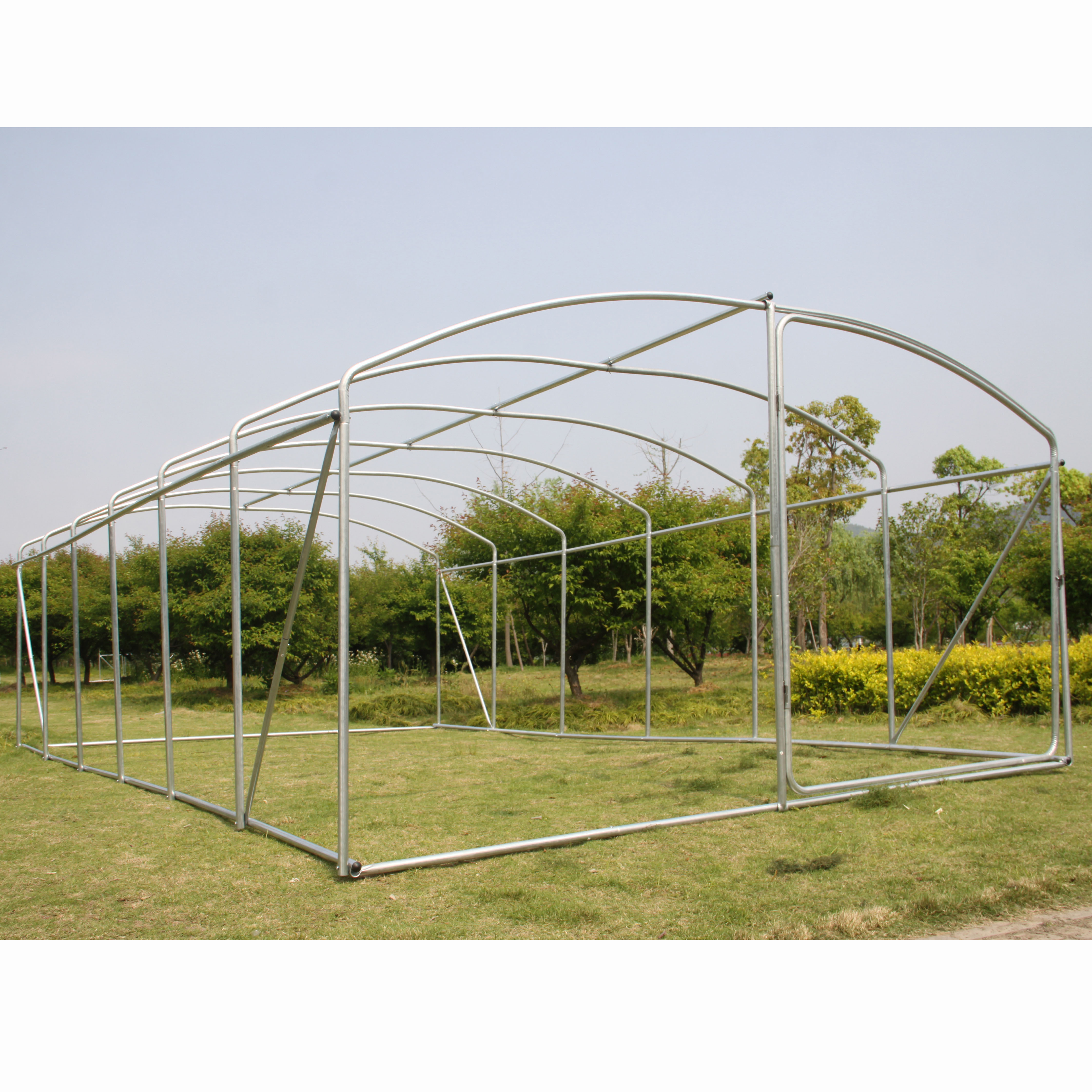 gazebo greenhouse / high quality poly tunnel greenhouse with opened door