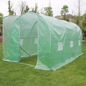 4m (L) X 3m (W) X 2m (H) Polytunnel Greenhouse Pollytunnel  Fully Galvanised Anti Rust Steel Frame with steel door