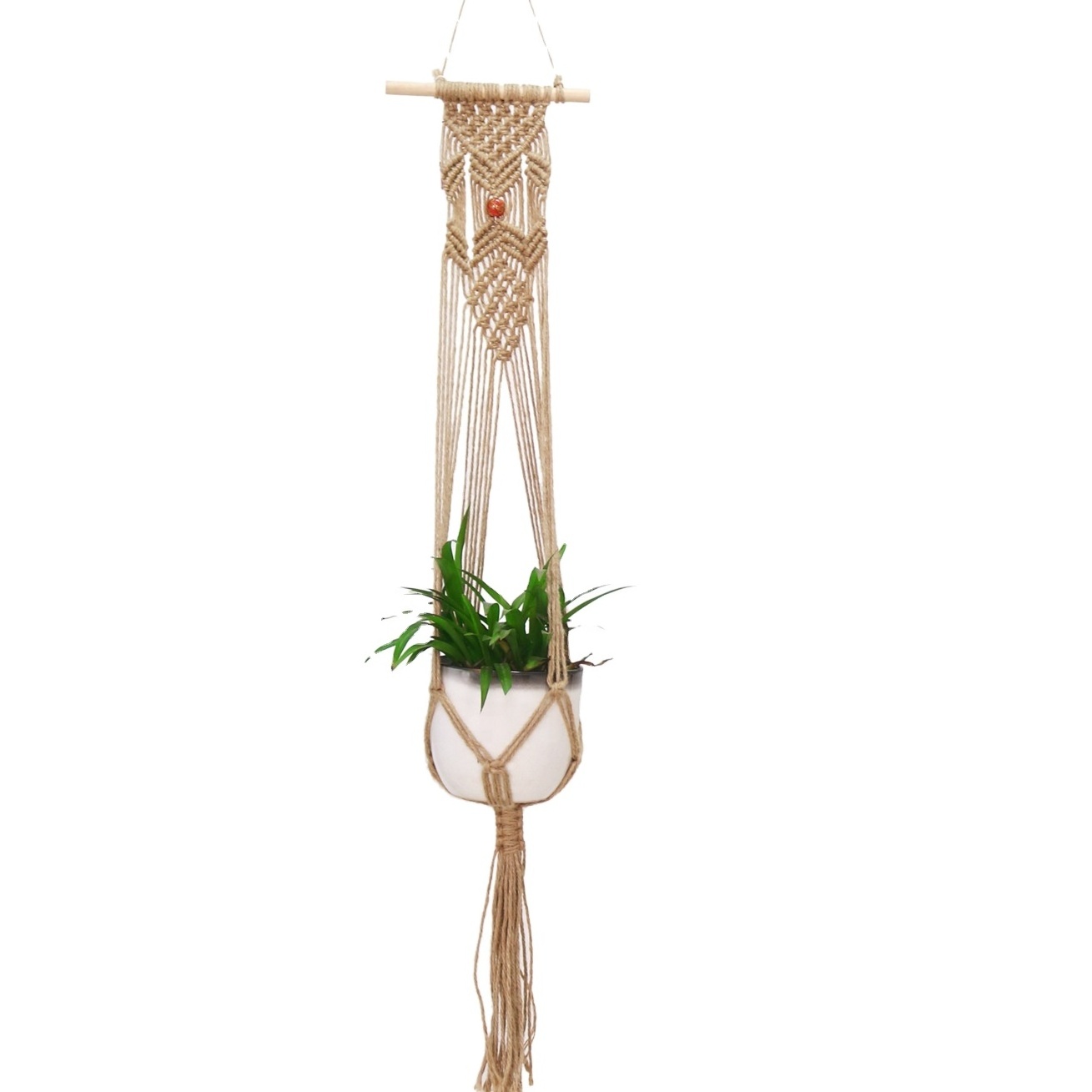 Macrame Plant Hangers Set of 5  Indoor Wall Hanging Planter Basket Flower Pot Holder Boho Home Decor