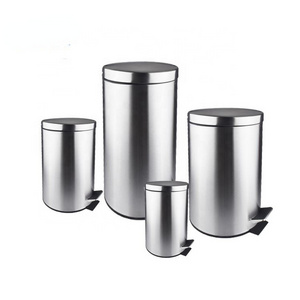 Bathroom Household Cleaning Tools Accessory Stainless Steel Foot Pedal Trash Can Waste Bins 3L