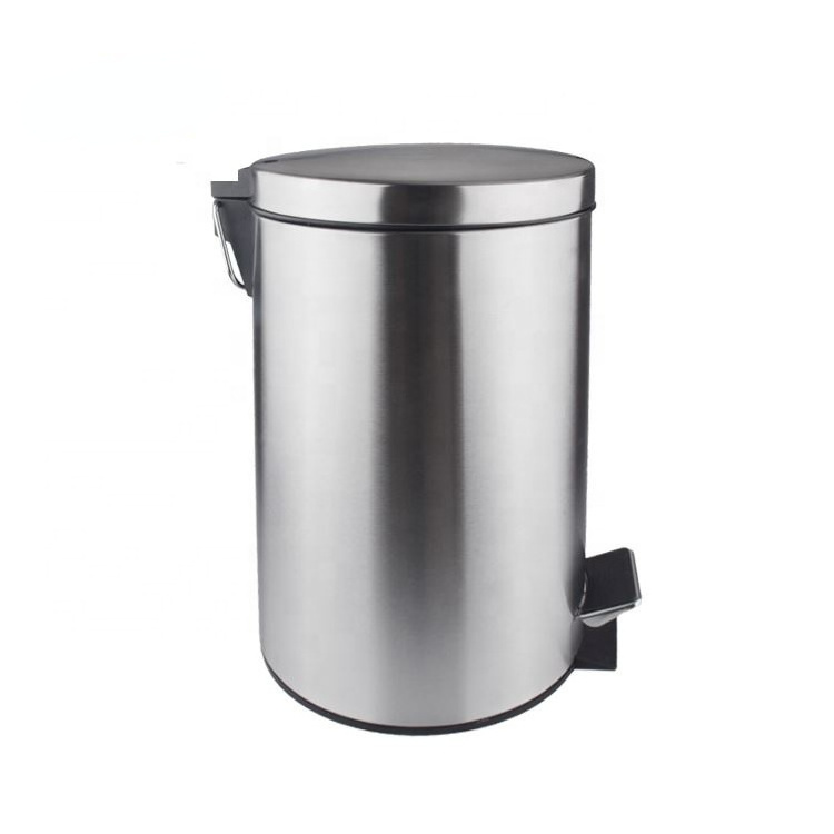 Bathroom Household Cleaning Tools Accessory Stainless Steel Foot Pedal Trash Can Waste Bins 3L