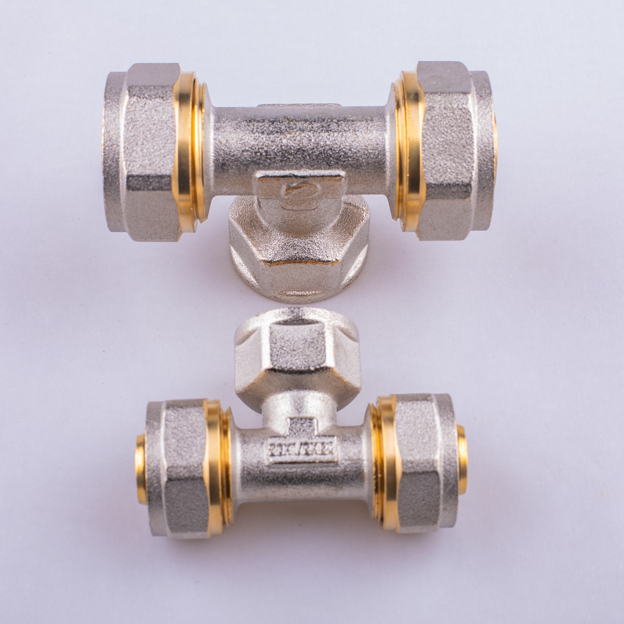 Pex Al Pex Pipe Brass Fittings Aluminium Plastic Pipe Tube Connector Brass Compression Hose Fitting FEMALE TEE