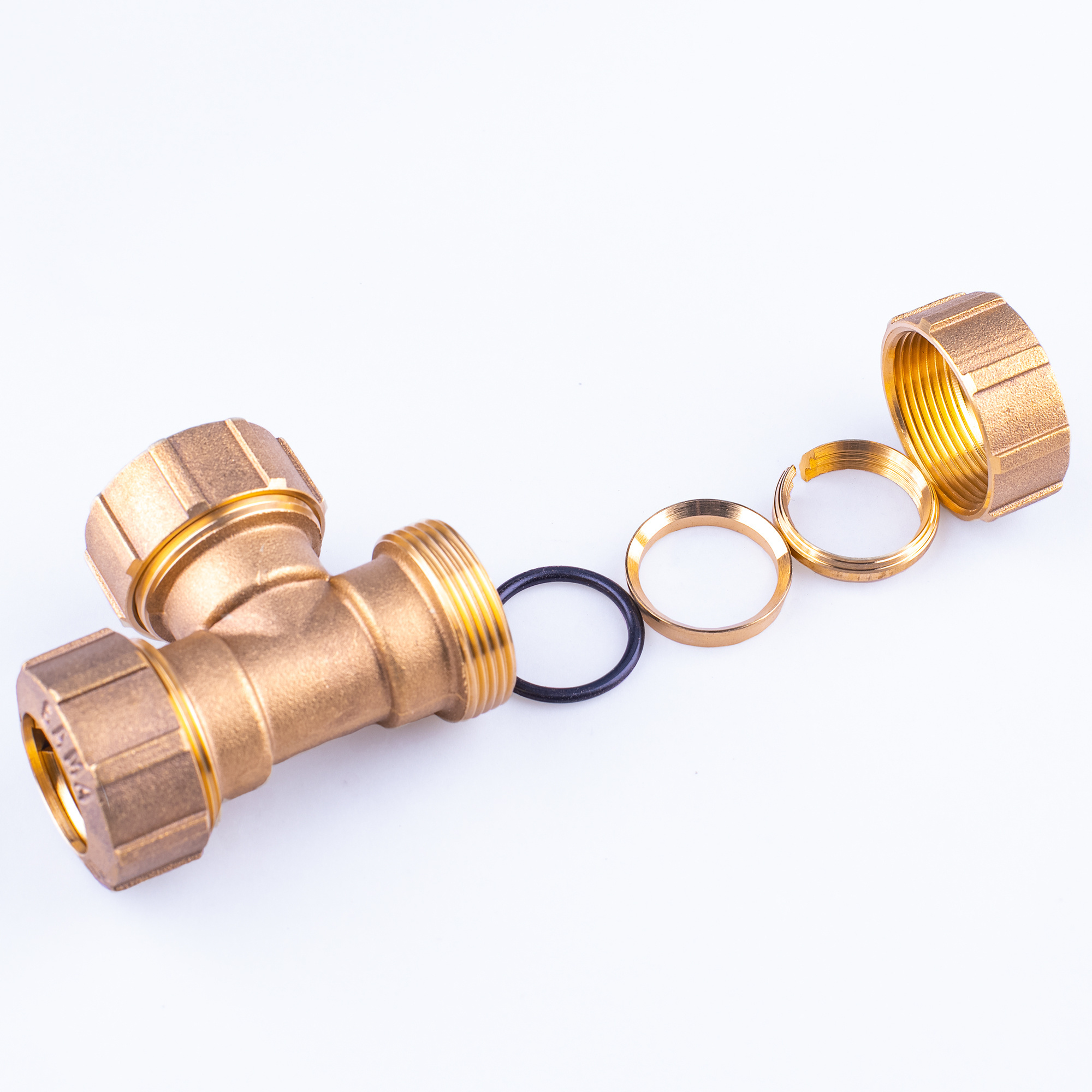 Brass Spain Pex Fitting Brass Compression Pipe Fitting Brass Pex Fitting Spain Style Wall-Plate Elbow