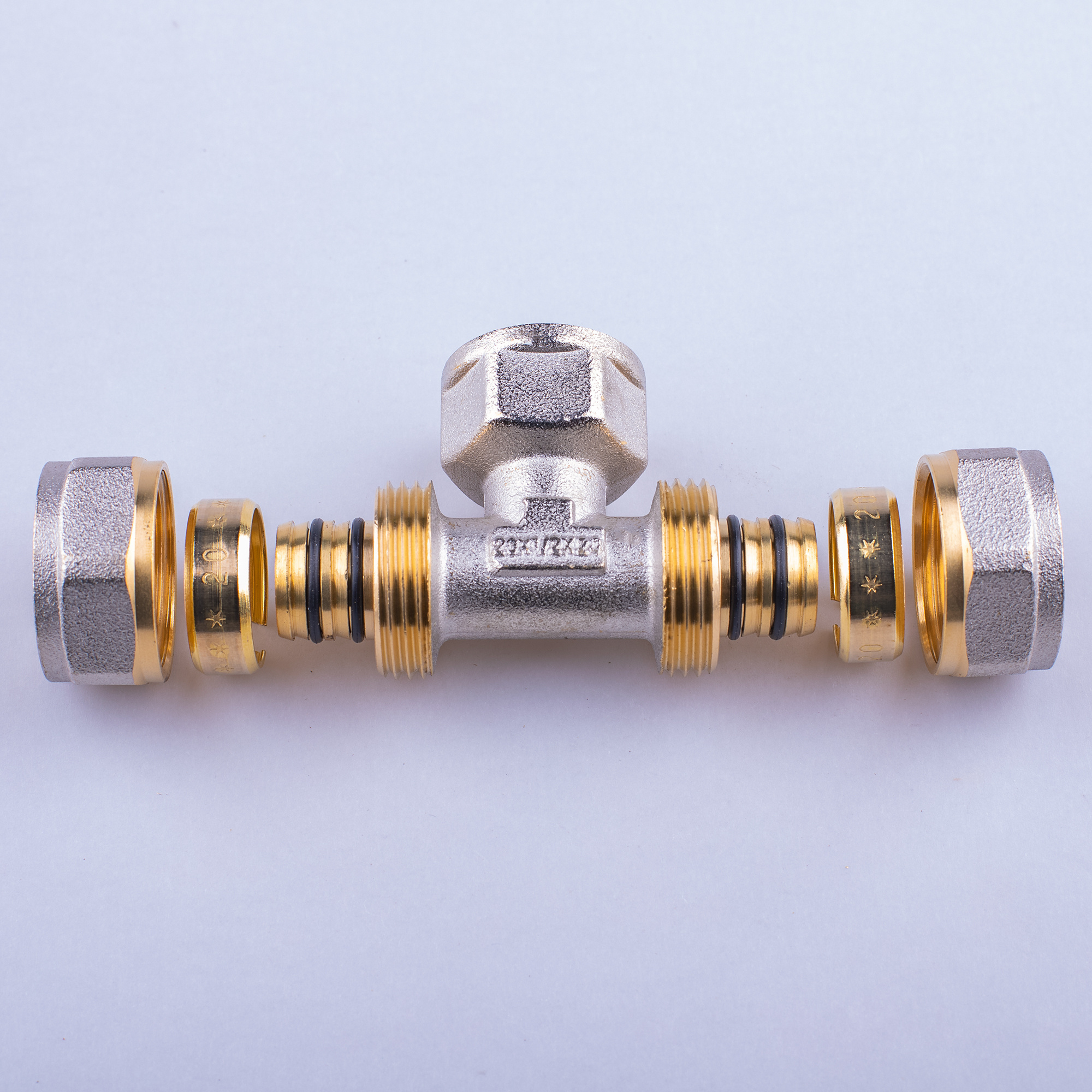 Pex Al Pex Pipe Brass Fittings Aluminium Plastic Pipe Tube Connector Brass Compression Hose Fitting FEMALE TEE