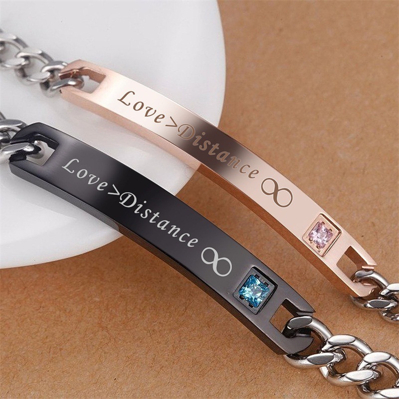 Gift for Lover His Queen Her King Couple Bracelets for Women Men Jewelry Matching Set