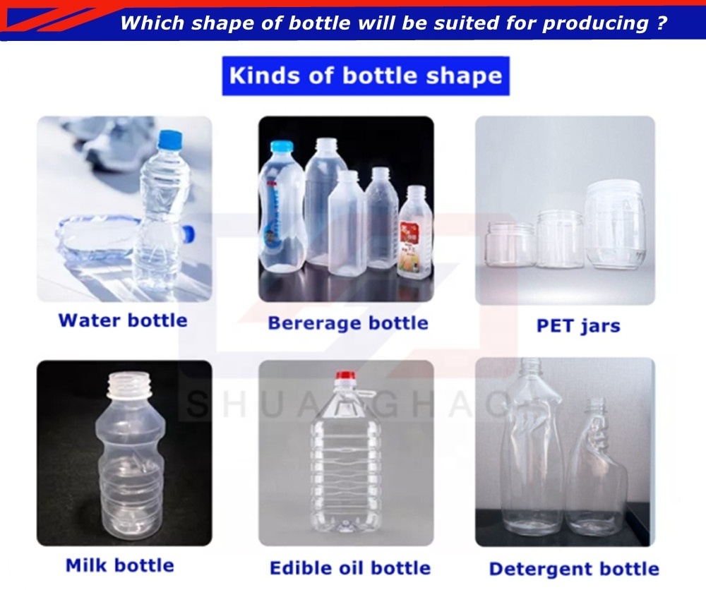 2   4 Cavities mineral water plastic semi-automatic pet bottle blow molding machine