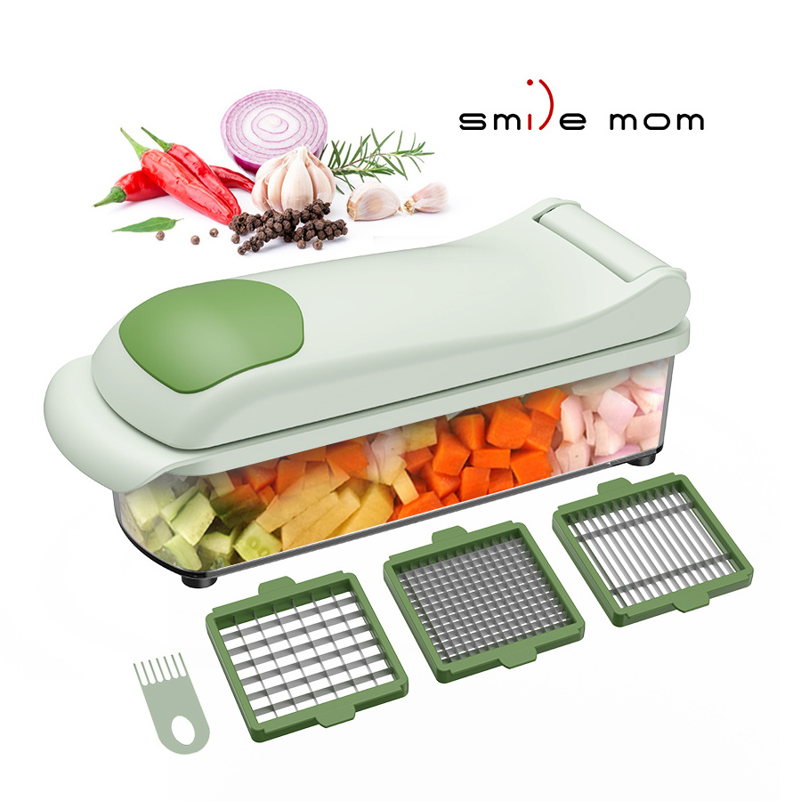 New Fruit Safe Kitchen Gadgets Slicer Easy Use 16 in 1 multifunctional Manual Vegetable Cutter Grater Chopper