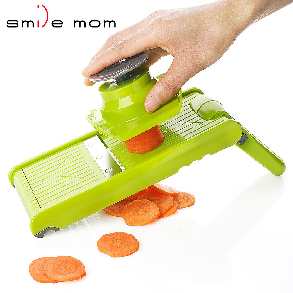 Smile mom New Adjustable Mandolin Slicer Foldable Potato Carrot Vegetable Cutter Mandoline