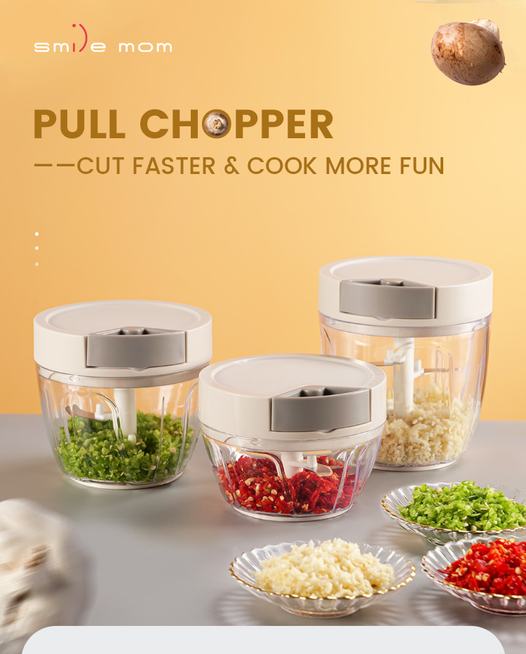 High Quality Hand Pulled String Manual Food Chopper For Garlic Onions Vegetables Fruits & Nuts-Veggie Slicer & Cutter