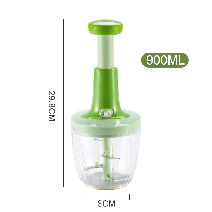 One-Touch Food Processor Manual Hand Held Chopper Salad Spinner Cortador De Verduras Hand Press Vegetable Chopper