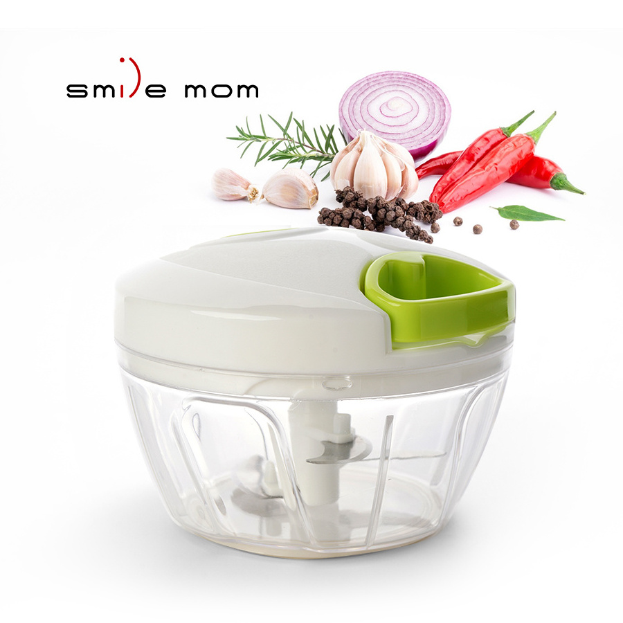 Hot Sale High Quality Stainless Steel Plastic Manual Kitchen Tool Onion Chopper for Meat Fruit Vegetable Food Grinder Chopper