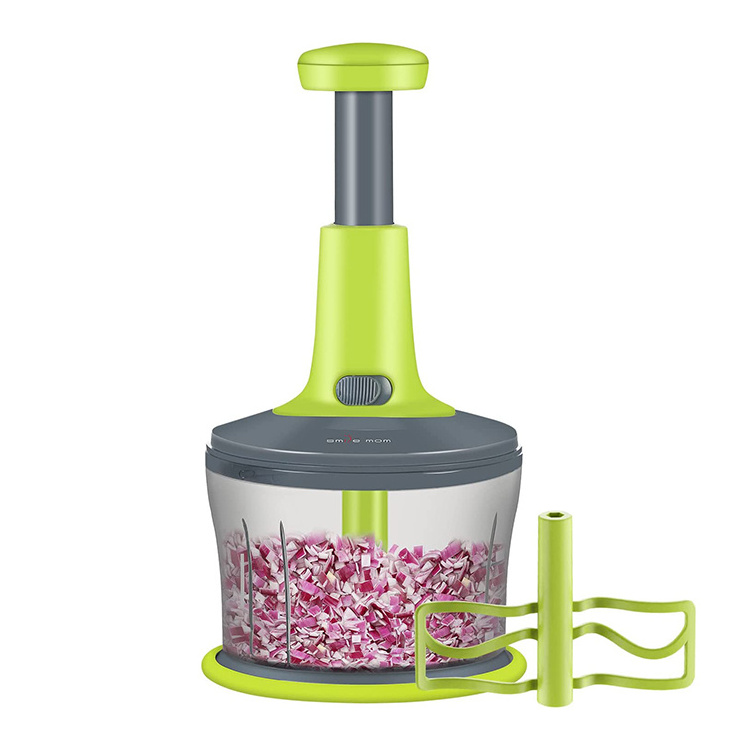 Vegetable Press Chopper Manual Food Slap Press Chopper for Vegetables Onions Garlic