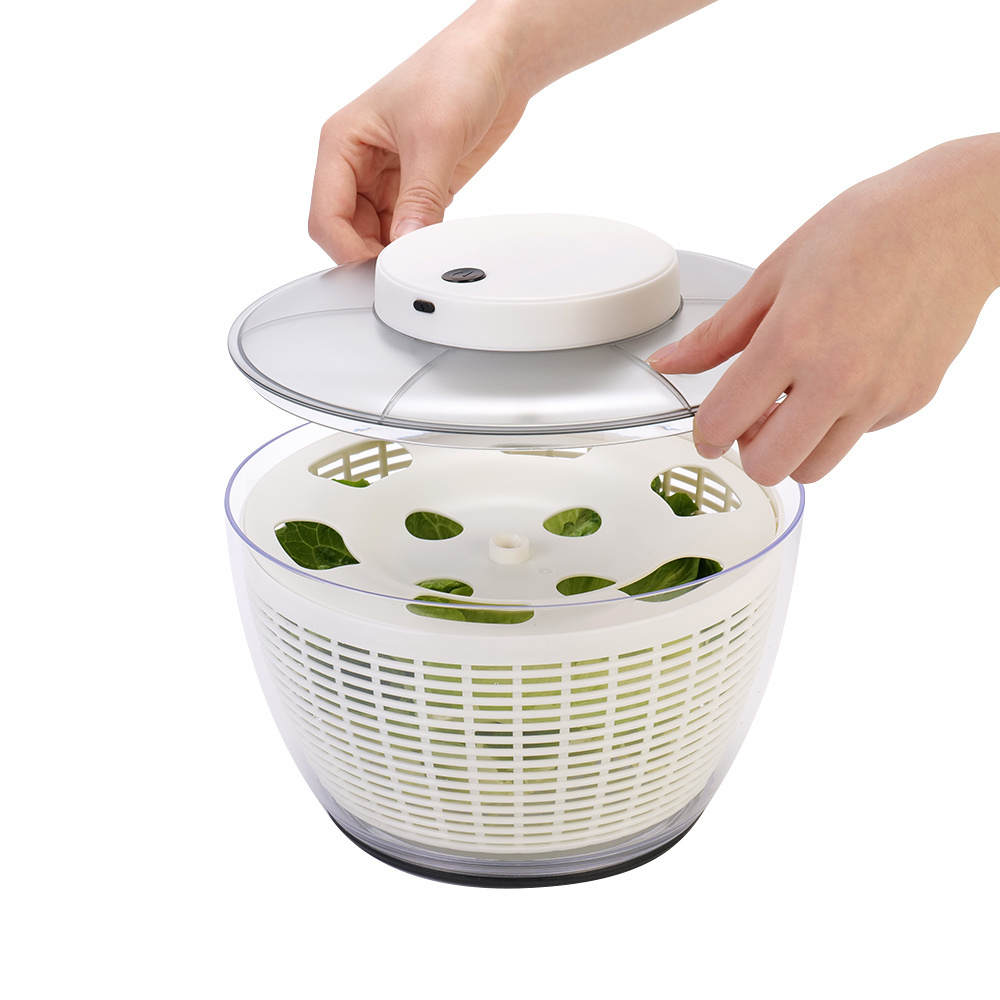 BPA Free Large Salad Spinner Fruits & Vegetables Dryer Drain Lettuce Washer Dryer Drainer Plastic Strainer Fruit Vegetable Tools