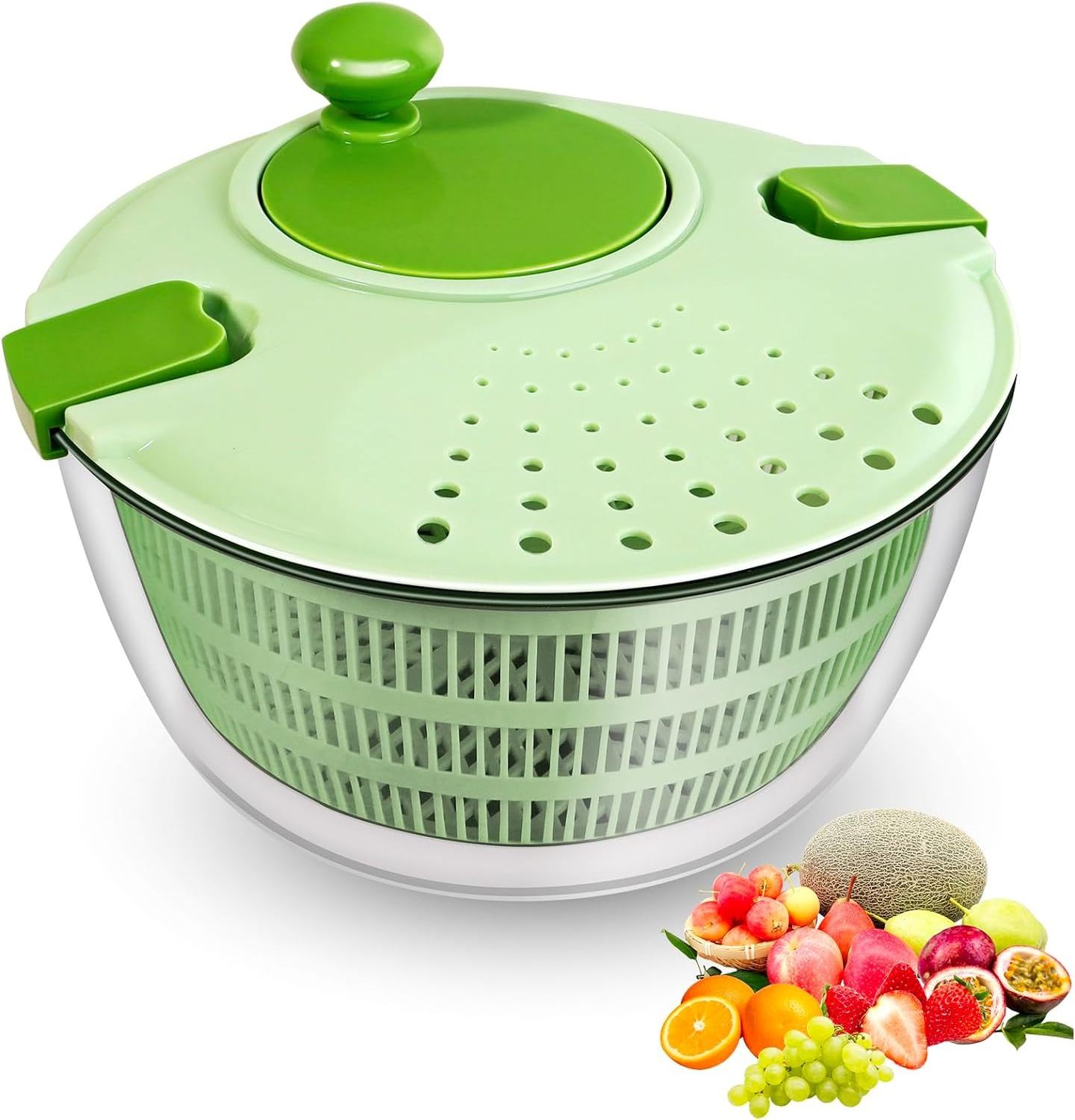 Large Kitchen Manual Control Large Salad Spinner Tools Vegetable Dryer Chopper Pull Salad Spinner