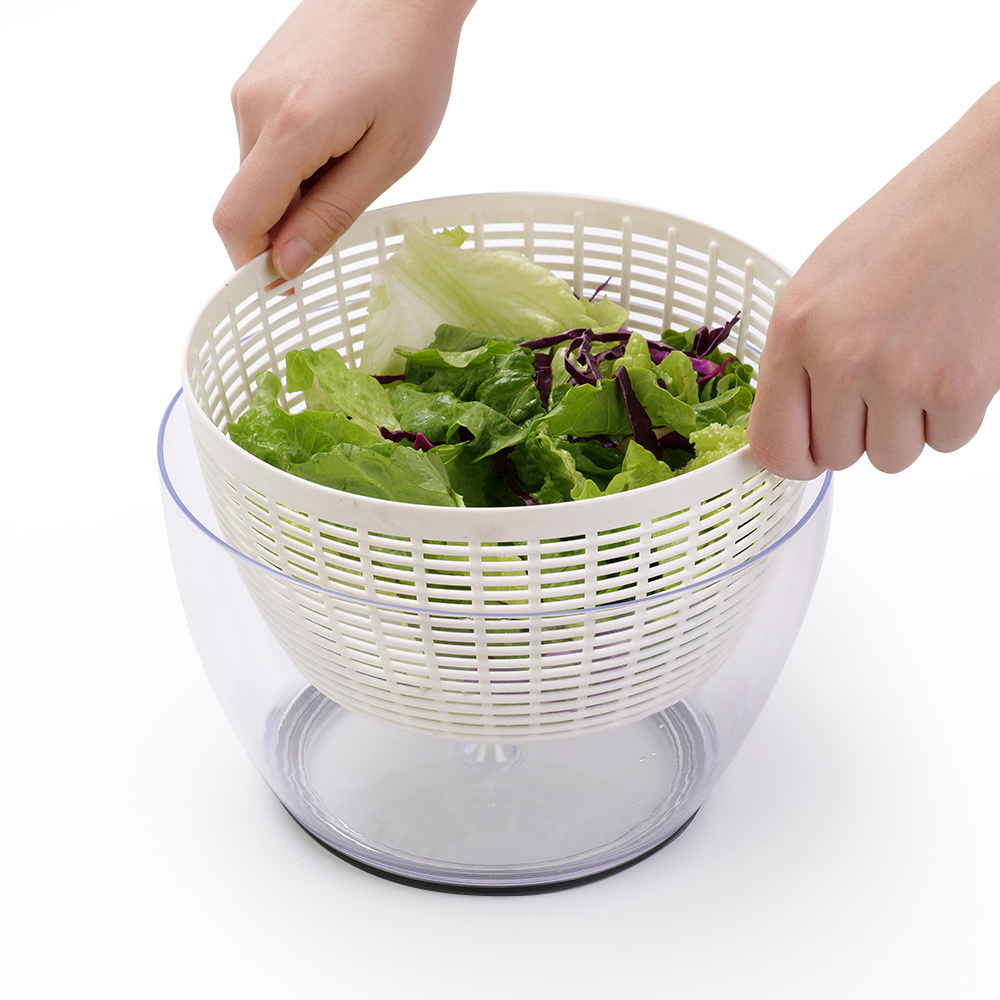 2024 New 4.75L Plastic Kitchen Gadget Dry Salad Spinner With Pump Fruit & Vegetable Tools for Salads