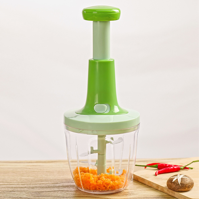 Hot Selling Portable Hand Press Food Chopper Garlic and Onion Cutter with Handle for Fruit & Vegetable Tools