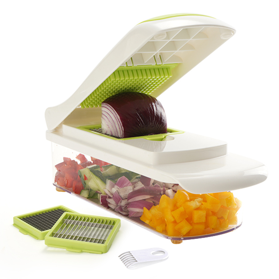 New Fruit Safe Kitchen Gadgets Slicer Easy Use 16 in 1 multifunctional Manual Vegetable Cutter Grater Chopper