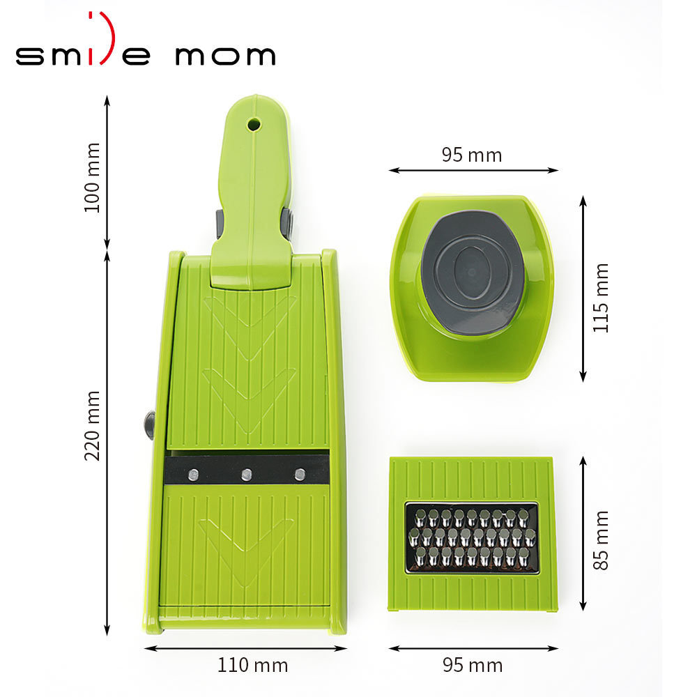 Smile mom New Adjustable Mandolin Slicer Foldable Potato Carrot Vegetable Cutter Mandoline