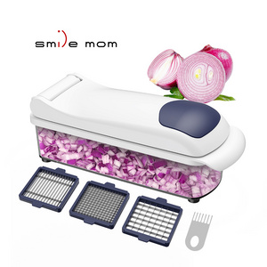 Multifunctional Potato Onion Salad Vegetable Chopper Container Press New PP Veggie Slicer Dicer Peeler Cutter Grater Fruit