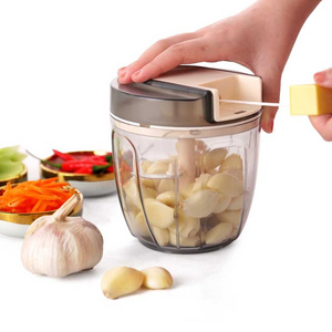 Kitchen Mini Vegetable Pull Chopper Multi-Function Manual Stainless Steel Blade ABS & Food Grade Plastic Eco-Friendly