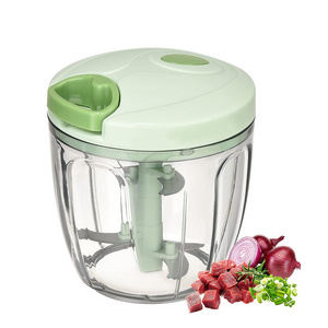 kitchen tool BPA free manual kitchen hand held food chopper pull string vegetable chopper