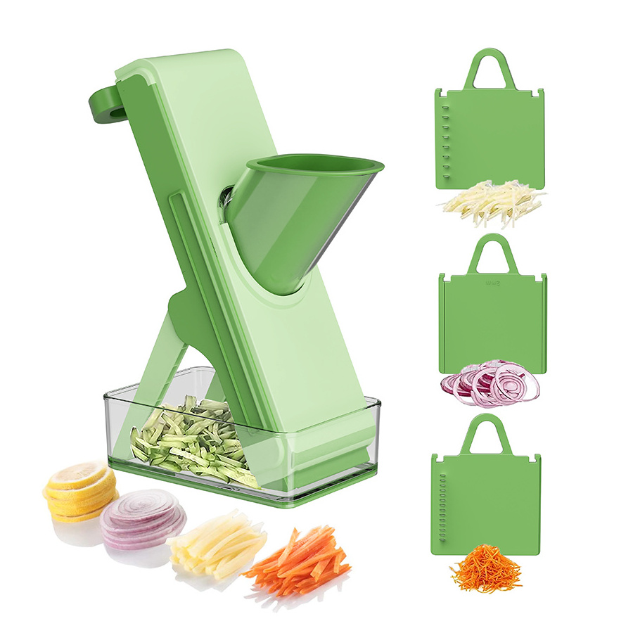 Super Mandoline Slicer Wholesale Wide Fruit & Vegetable Chopper Cutter with 4 Japanese Stainless Steel Blades