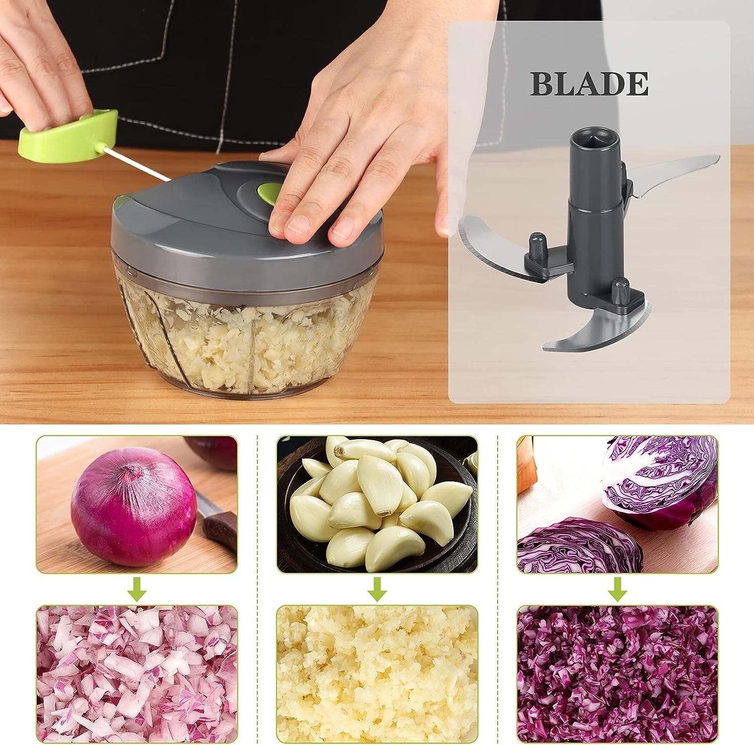 NEW Professional Handheld Kitchen Tool New Vegetable Slicer Onion Chopper Manual Food Pull Chopper For Fruits and Vegetables