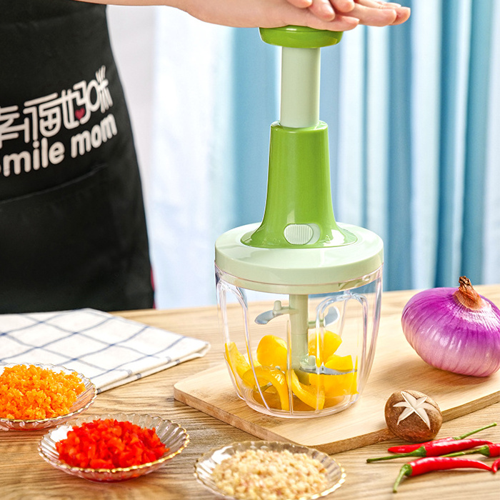 Kitchen Gadget PS Material Hand Slap Chopper Garlic Press Salad Vegetable Chopper Onion Quick Slicer