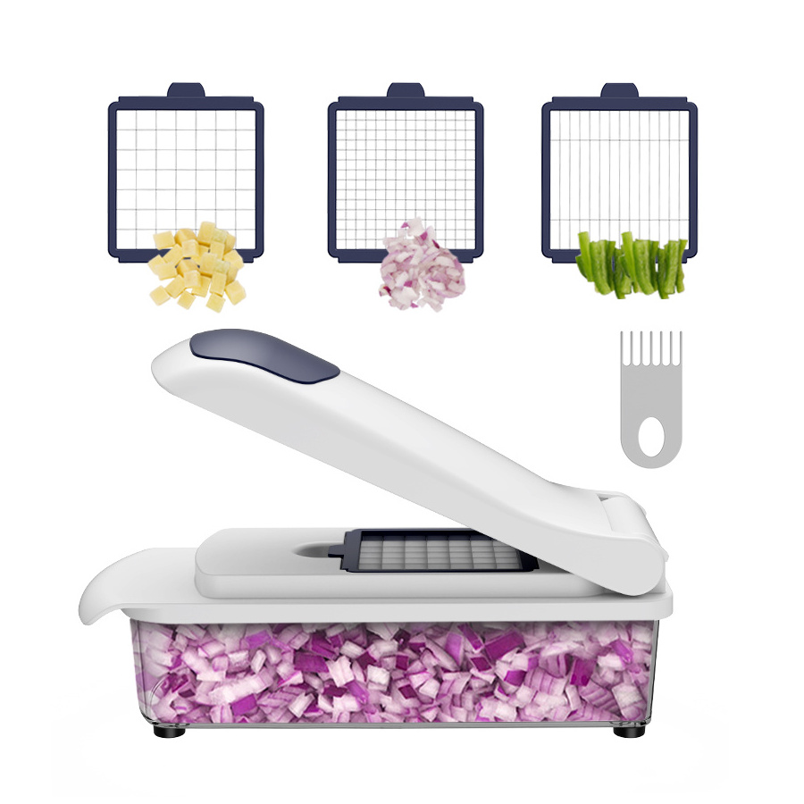 Multifunctional Potato Onion Salad Vegetable Chopper Container Press New PP Veggie Slicer Dicer Peeler Cutter Grater Fruit