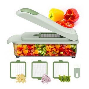 Multifunctional Vegetable & Fruit Chopper Durable Kitchen Tool with Premium Handheld Design Plastic Blade for Potato Press