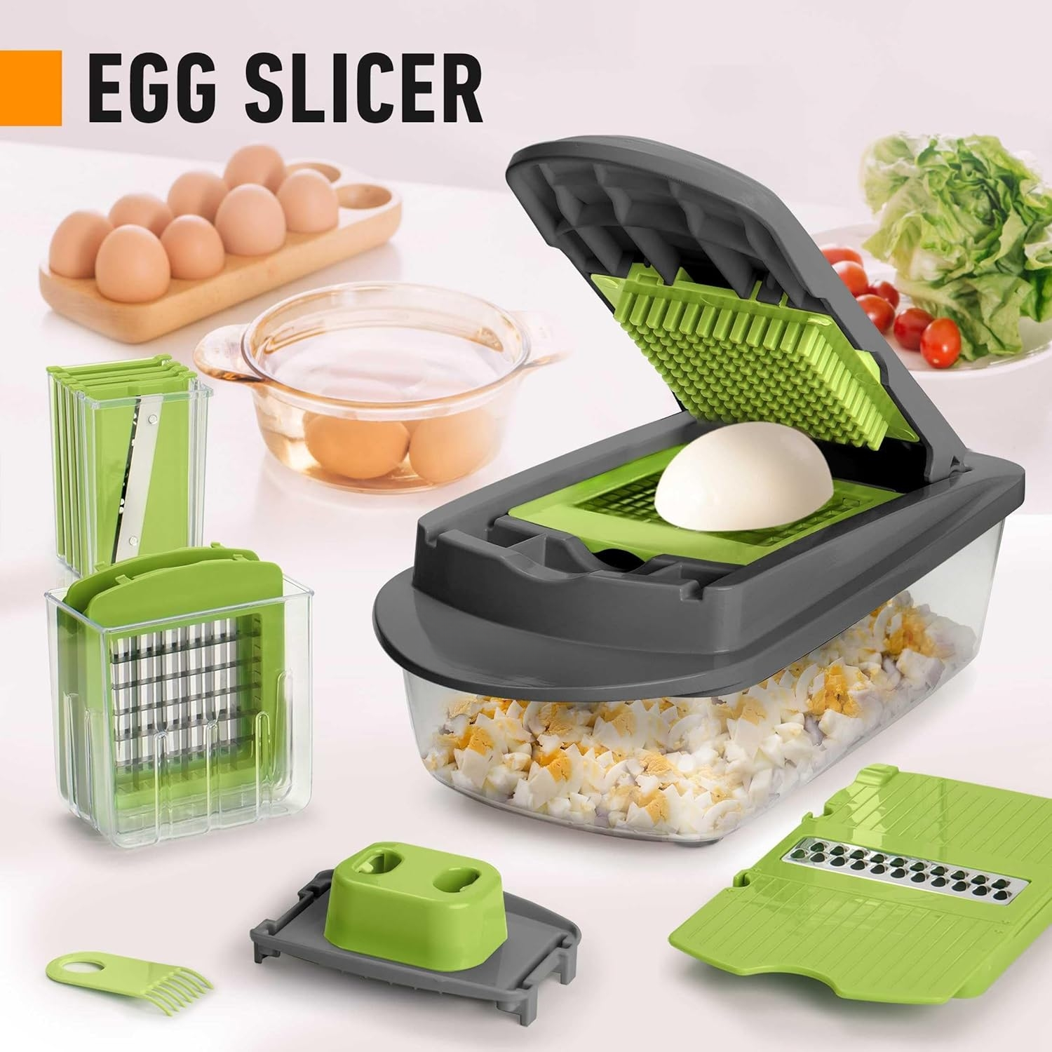 Best Sell 8 in 1 Hand Held Multifunctional Potato Onion Cutter Fruits Slicer Manual Vegetable Chopper Kitchen Gadgets