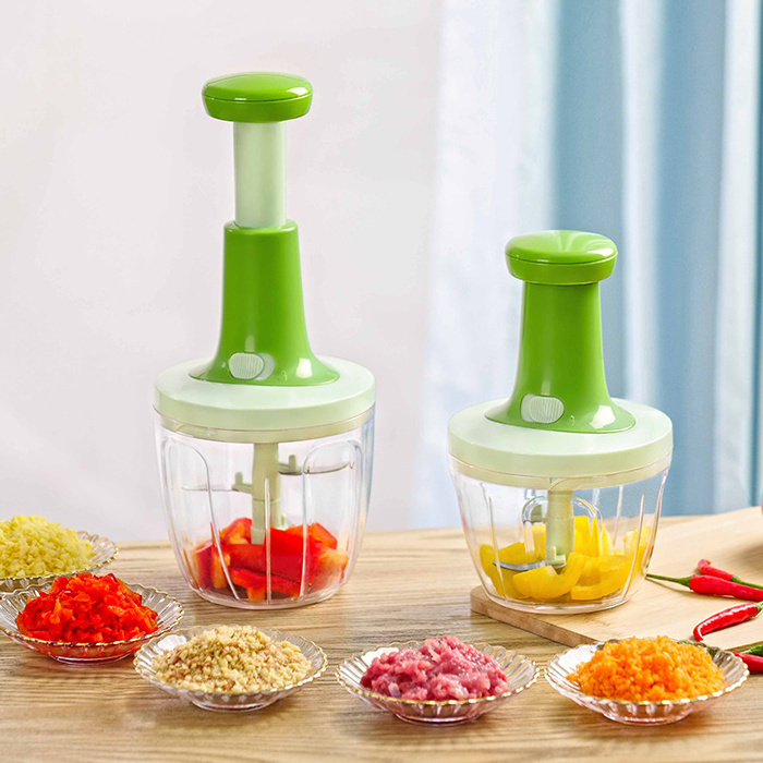 Hot Selling Portable Hand Press Food Chopper Garlic and Onion Cutter with Handle for Fruit & Vegetable Tools