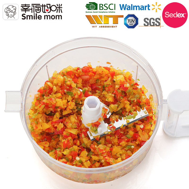 Hand crank swift chopper manual food processor