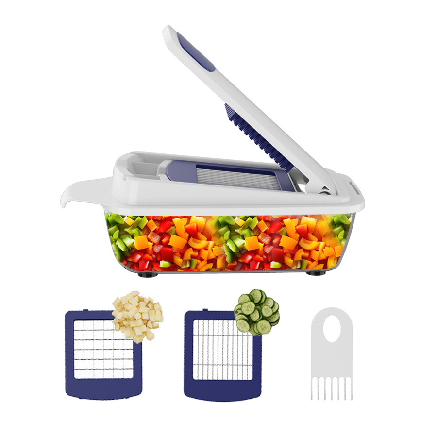 Multifunctional Manual Vegetable & Fruit Cutter All-in-1 Potato & Onion Chopper Shredder & Slicer