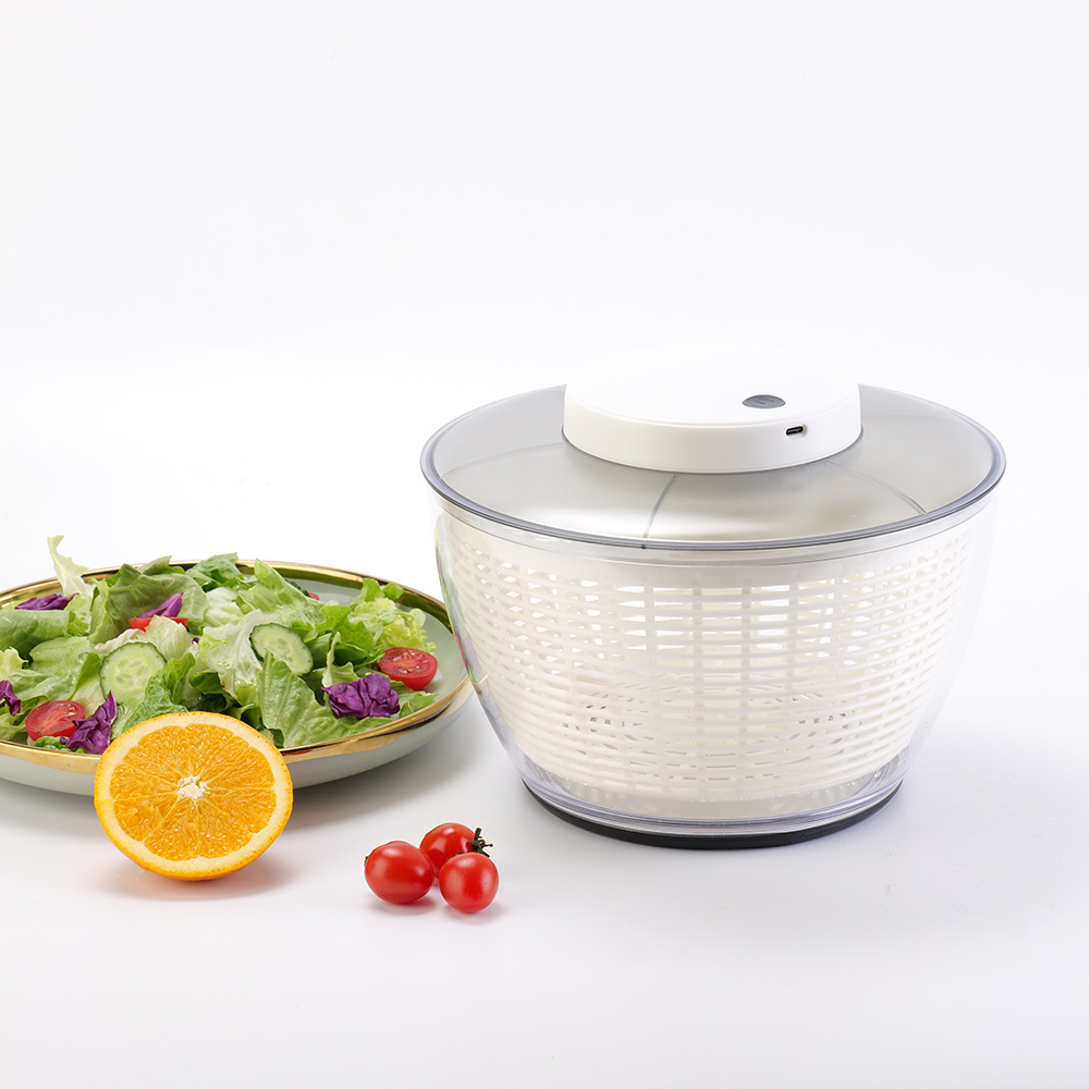 2024 New 4.75L Plastic Kitchen Gadget Dry Salad Spinner With Pump Fruit & Vegetable Tools for Salads