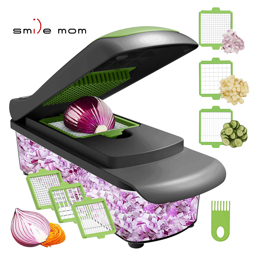 New Fruit Safe Kitchen Gadgets Slicer Easy Use 16 in 1 multifunctional Manual Vegetable Cutter Grater Chopper